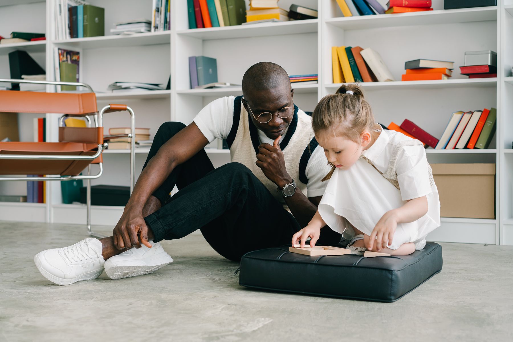 Student working individually with a supportive educator